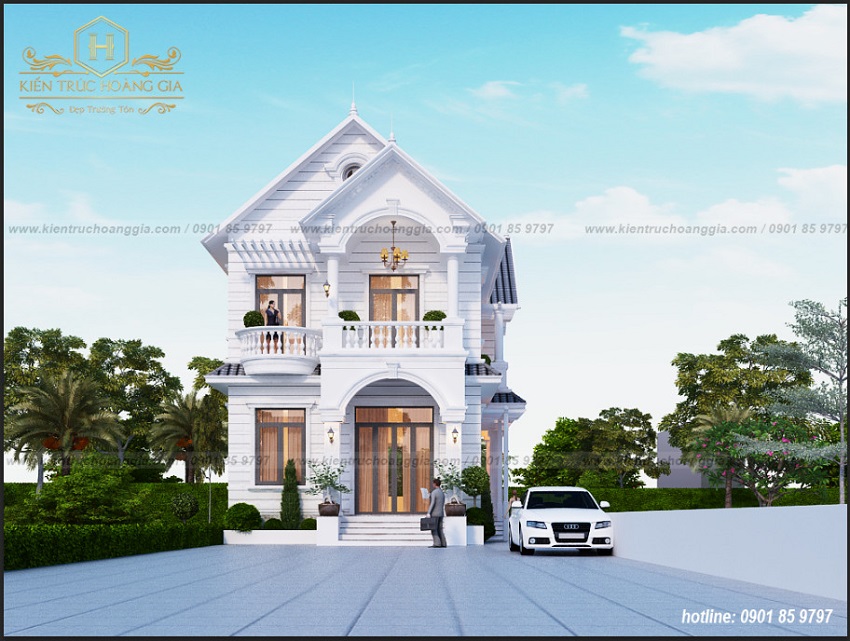 Mẫu nhà villa 2 tầng đẹp tại Bình Phước 