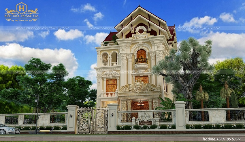 Mẫu thiết kế biệt thự mái Thái 3 tầng đẹp tại Tây Ninh, Đồng Nai