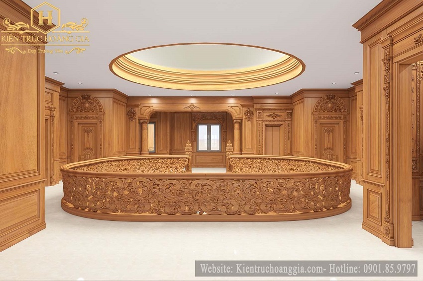 Mẫu thiết kế nội thất ốp gỗ Dinh Thự Bình Dương